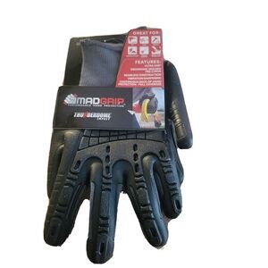 Mad Grip F50 Thunderdome Impact Glove, Grey / Black, XXL Vibration Dampening
